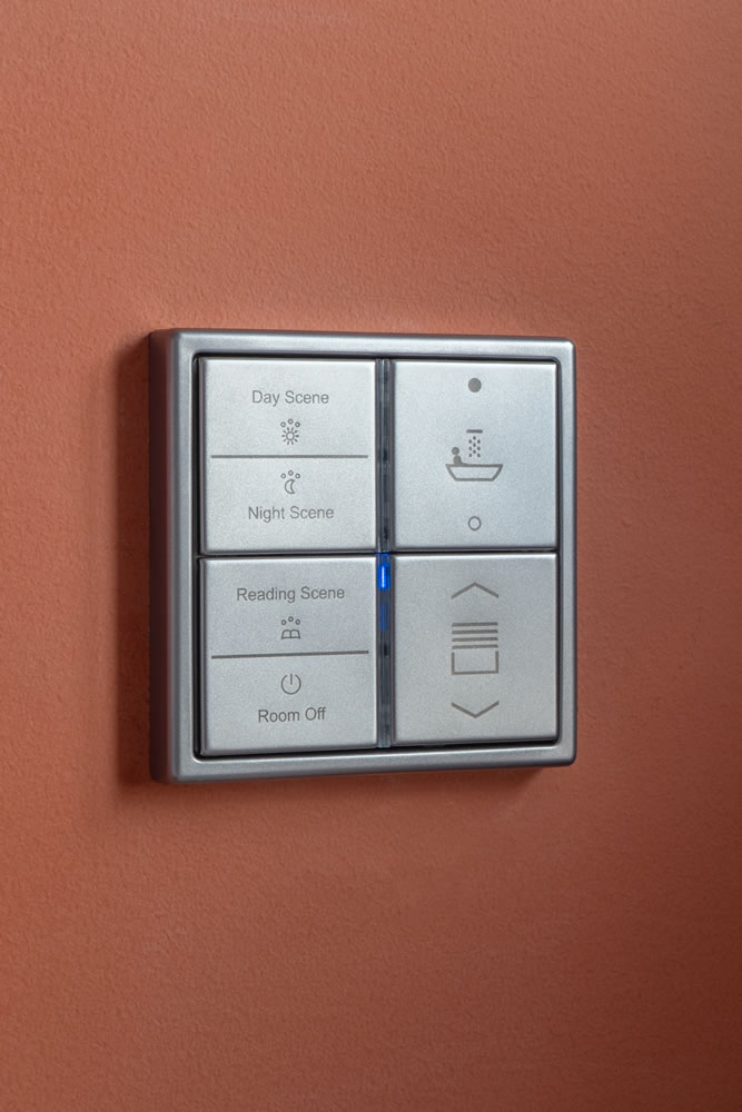 Custom engraved smart home wall switches for intuitive control