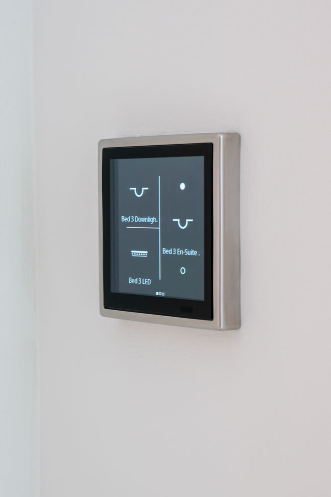 JUNG LS Touch screen wall controller for smart home HVAC and lighting management