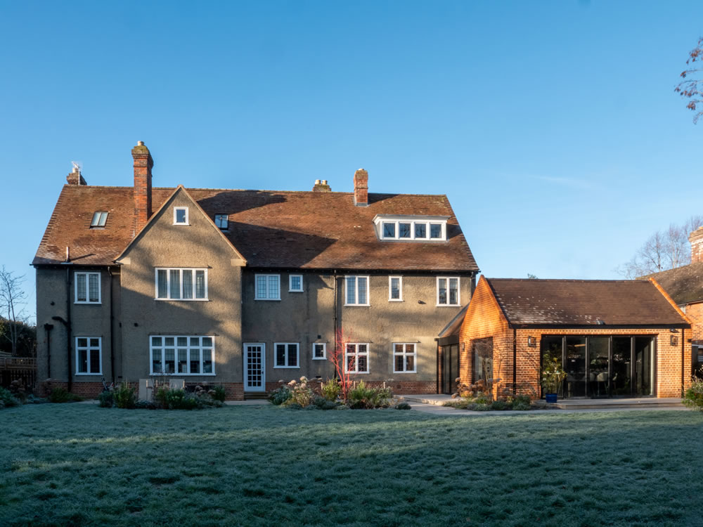 Exterior of the Grade II listed Northmoor Road residence, former home of J.R.R. Tolkien, featuring AVINU smart home integration