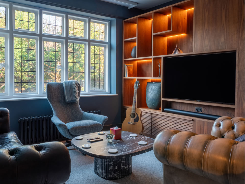 Bespoke home cinema design and smart lighting integration, Northmoor Road residential project by AVINU