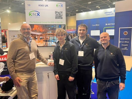 The AVINU smart home engineering team attending the Smart Buildings Show 2026 at ExCeL London