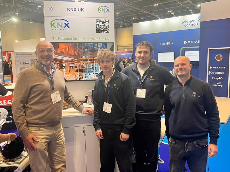 The AVINU smart home engineering team attending the Smart Buildings Show 2026 at ExCeL London